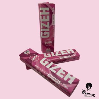 Gizeh King Size Slim Pink Papers + Tips